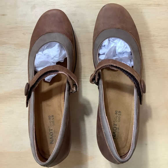 Naot Shoes Womens 40 (9) Mary Jane Brown Suede Leather Hook & Loop Comfort - Picture 12 of 12
